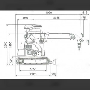 Crawler crane 9.3m